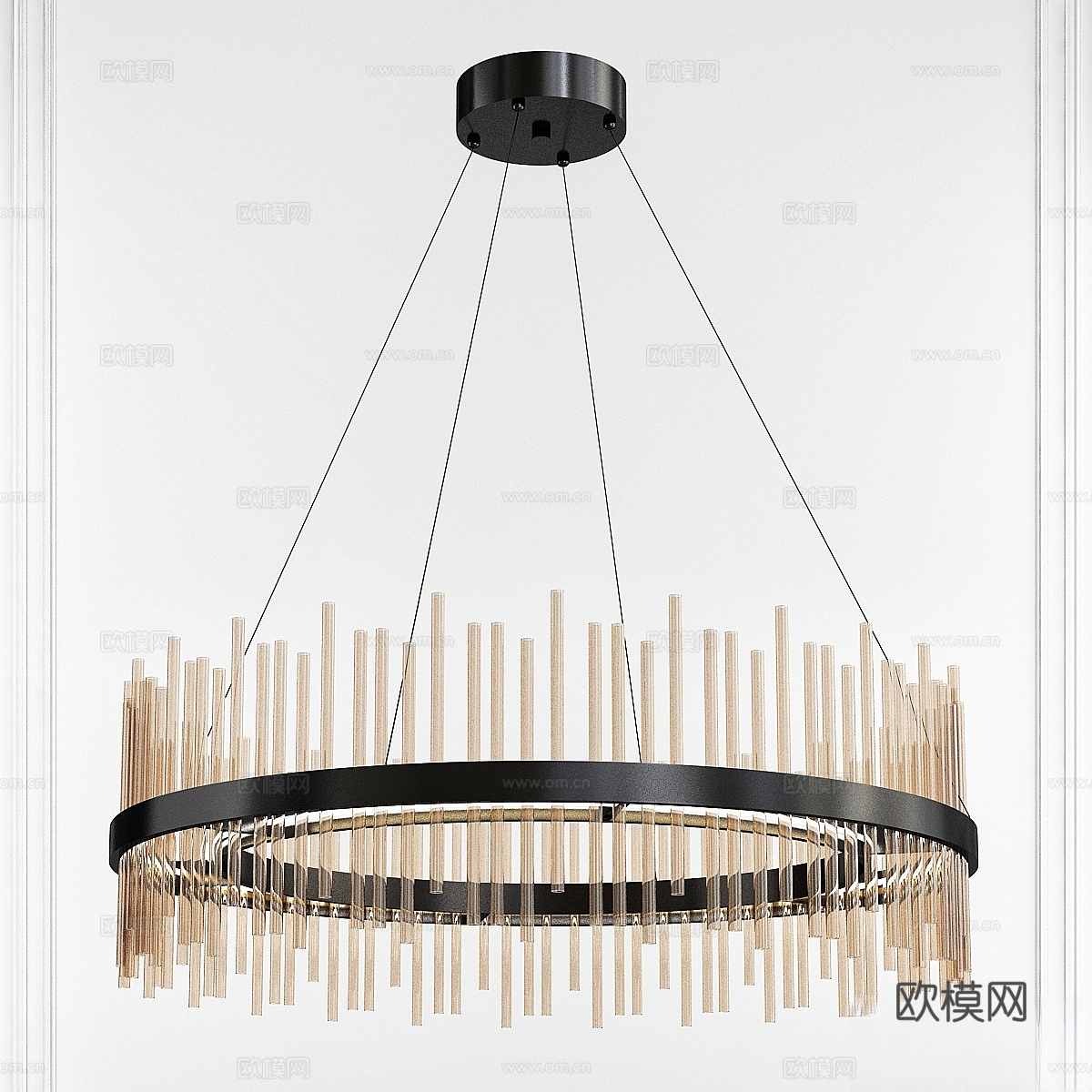 城市景观圆形 LED 吊灯 HUBBARDTON FORGE3d模型