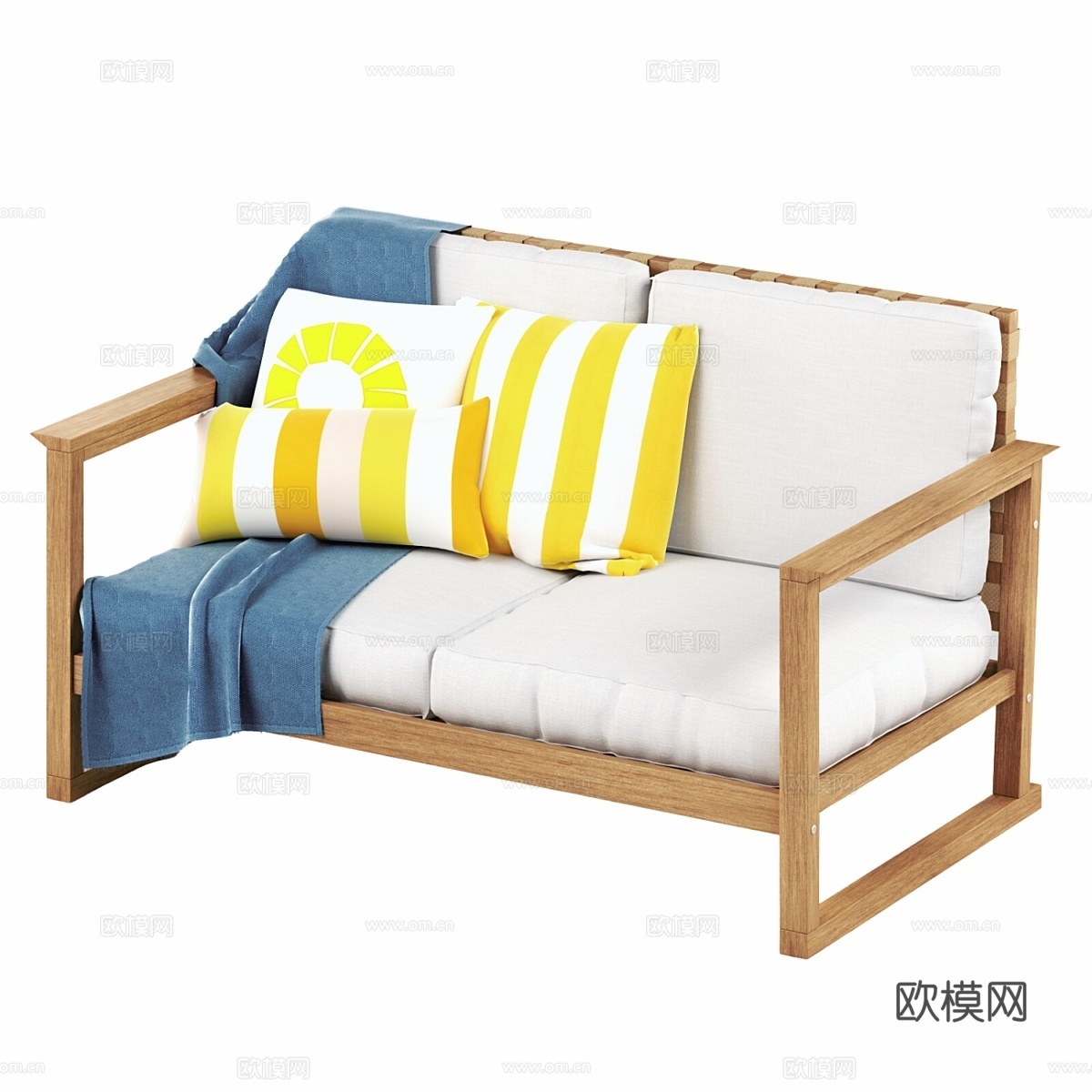 HATTHOLMEN 2人座沙发 IKEA3d模型