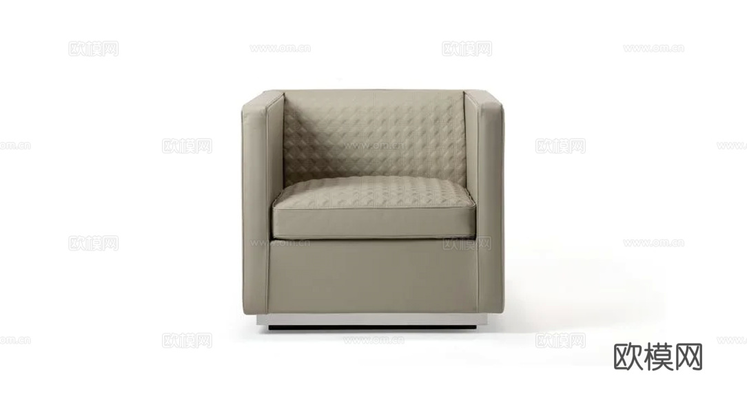 reflex 简欧单人沙发3d模型下载（渲染图1）