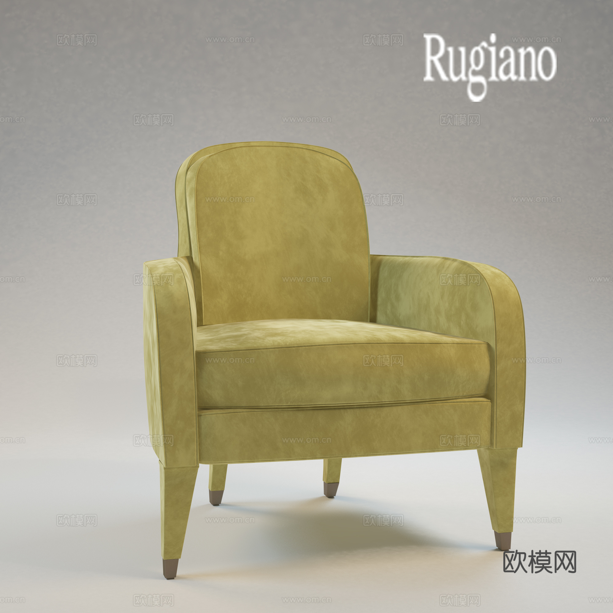 Rugiano 意式单人沙发3d模型下载（渲染图2）