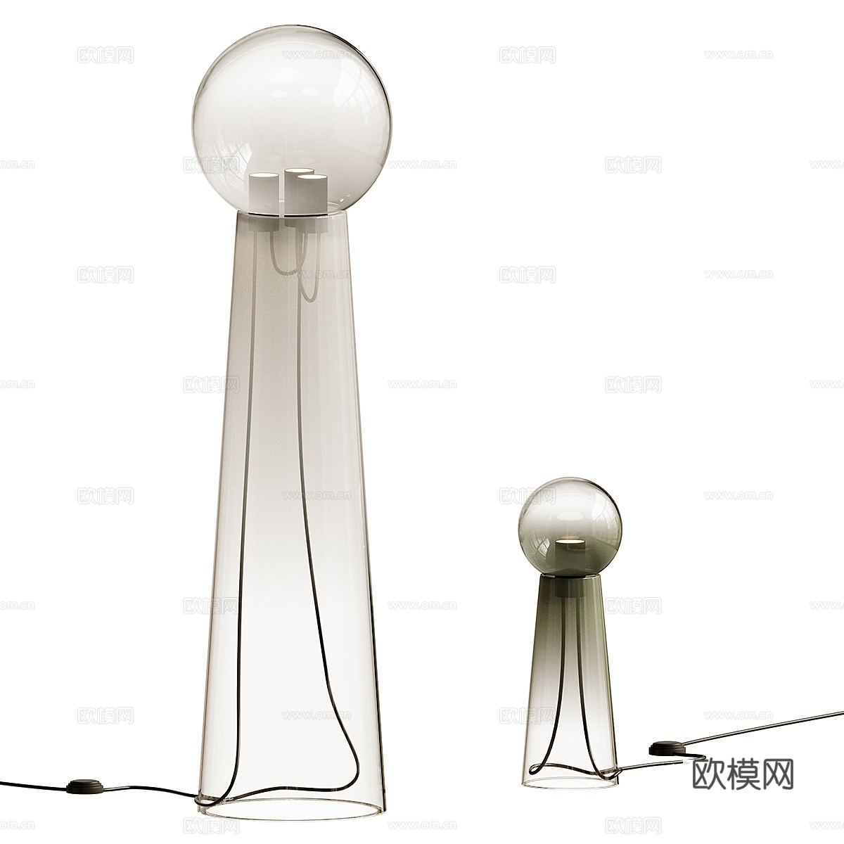 桌子和落地灯 Gigi Table Sage3d模型下载