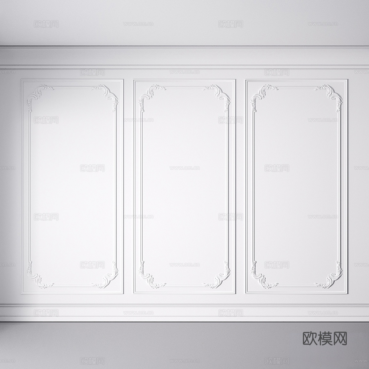 墙面装饰条欧式经典3d模型