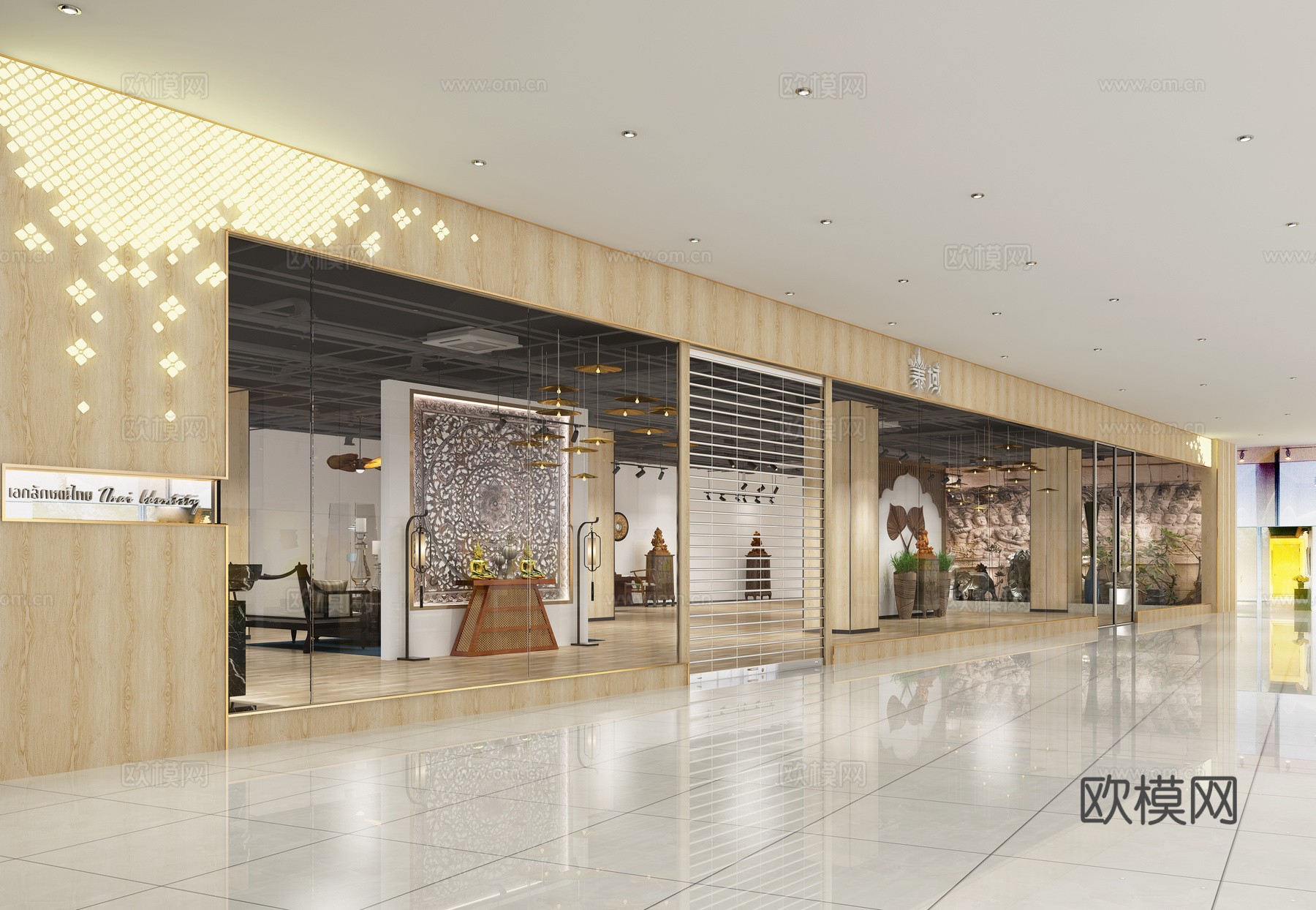 东南亚门店门头3d模型