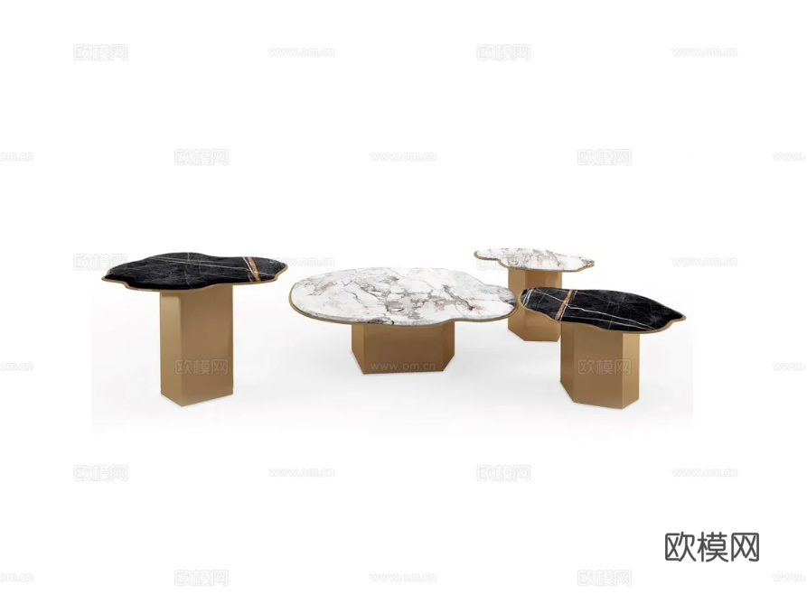 TONINO LAMBORGHINI 组合茶几3d模型下载（渲染图1）