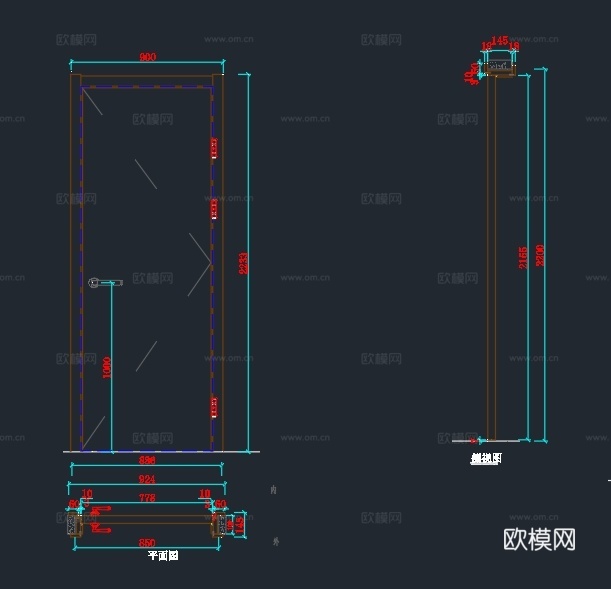 对开百叶门，法式房门，法式卫生间门cad施工图