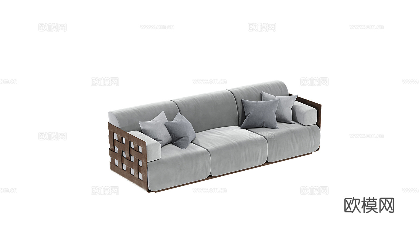 Rugiano 中古风双人沙发3d模型下载（渲染图3）