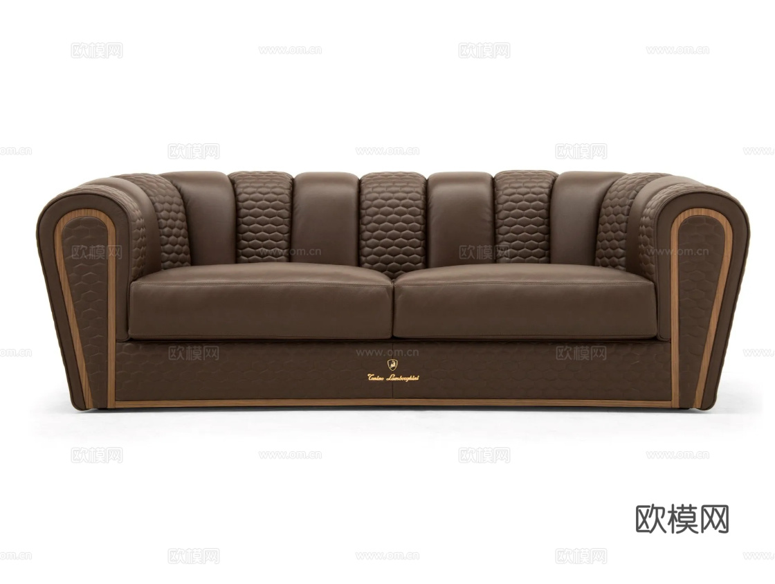 TONINO LAMBORGHINI 皮革双人沙发3d模型下载（渲染图2）