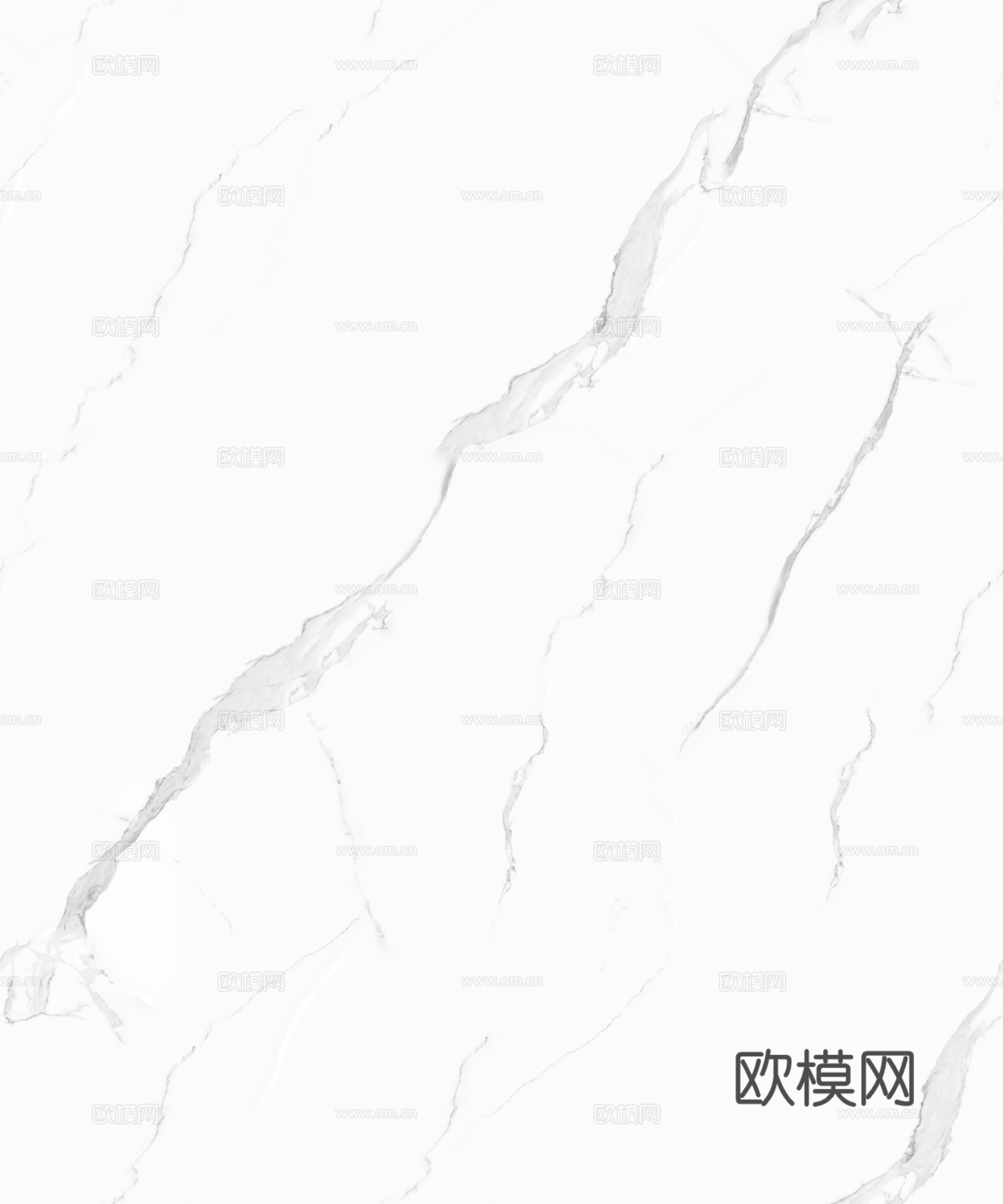 白色无缝连纹鱼肚白大理石岩板