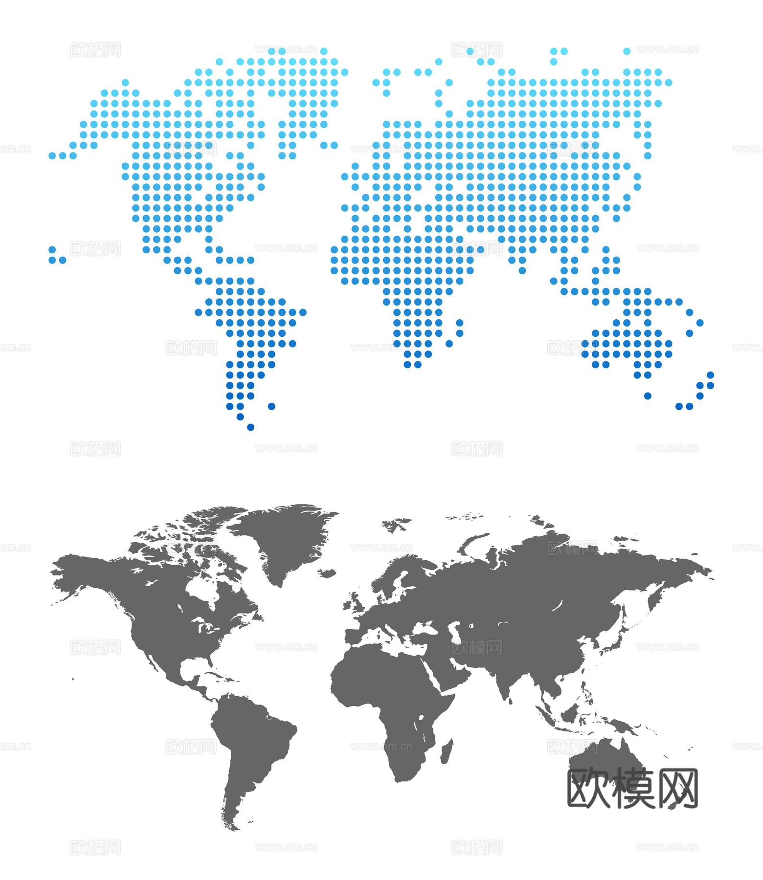 空白世界地图 科技世界地图