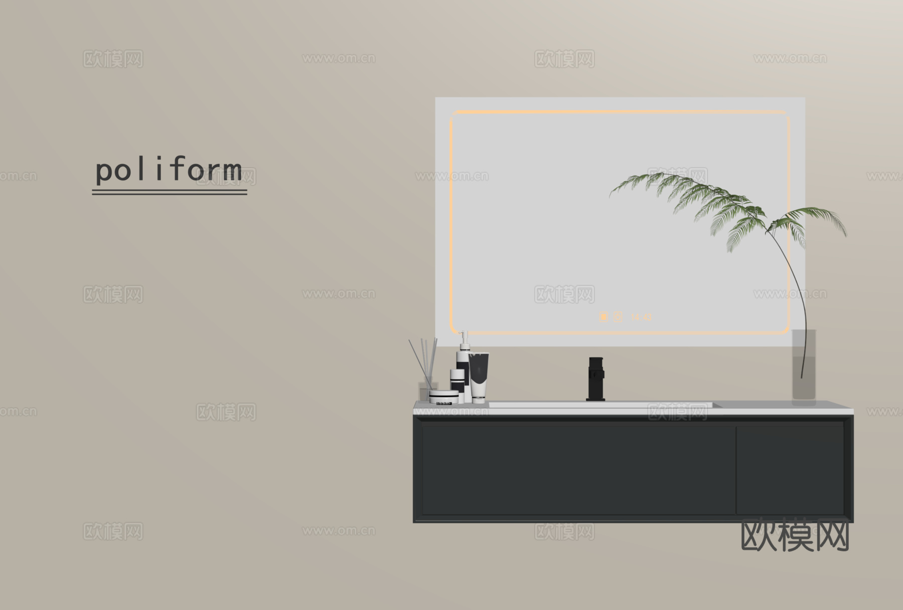 浴室柜su模型
