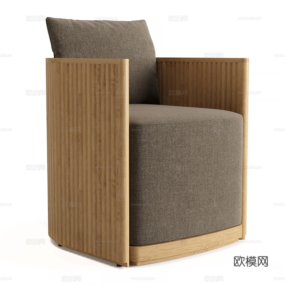 RH BYRON TEAK FULL SEAT DINING3d模型