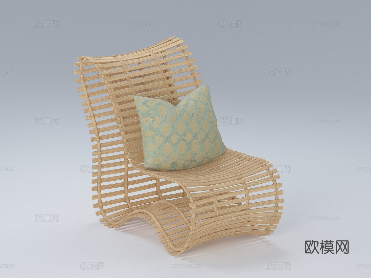 传统中式单人沙发3d模型