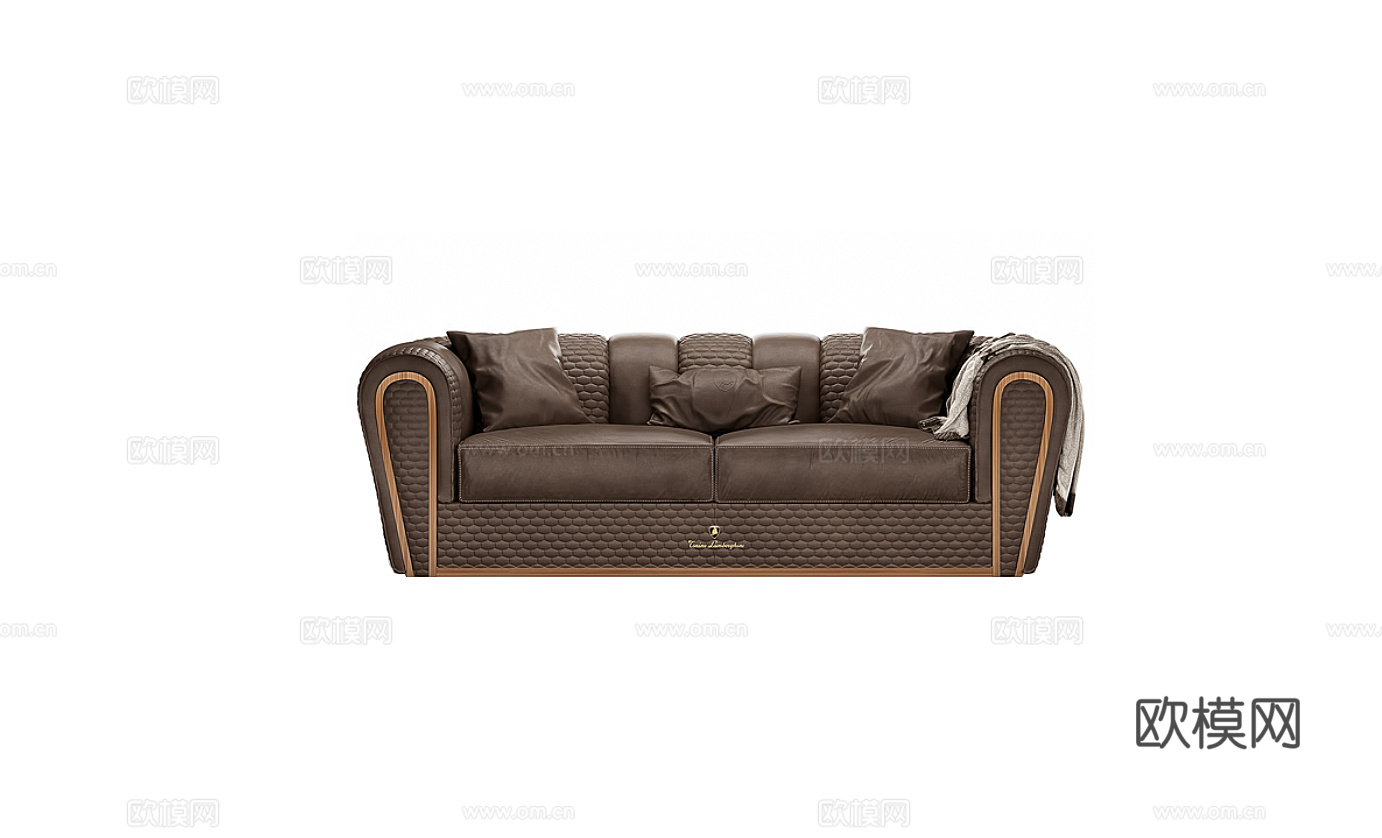 TONINO LAMBORGHINI 皮革双人沙发3d模型下载（渲染图1）