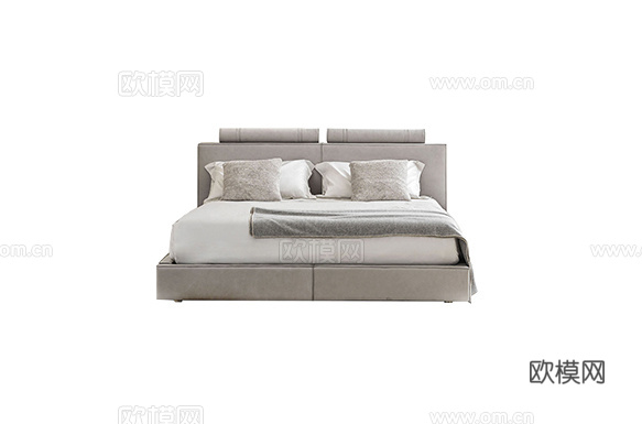 Rugiano 意式双人床3d模型下载（渲染图1）