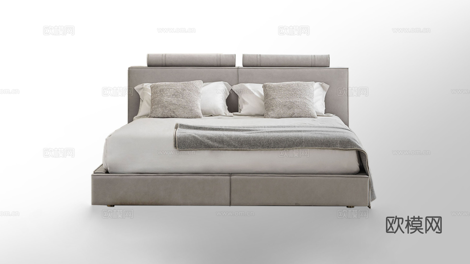 Rugiano 意式双人床3d模型下载（渲染图2）