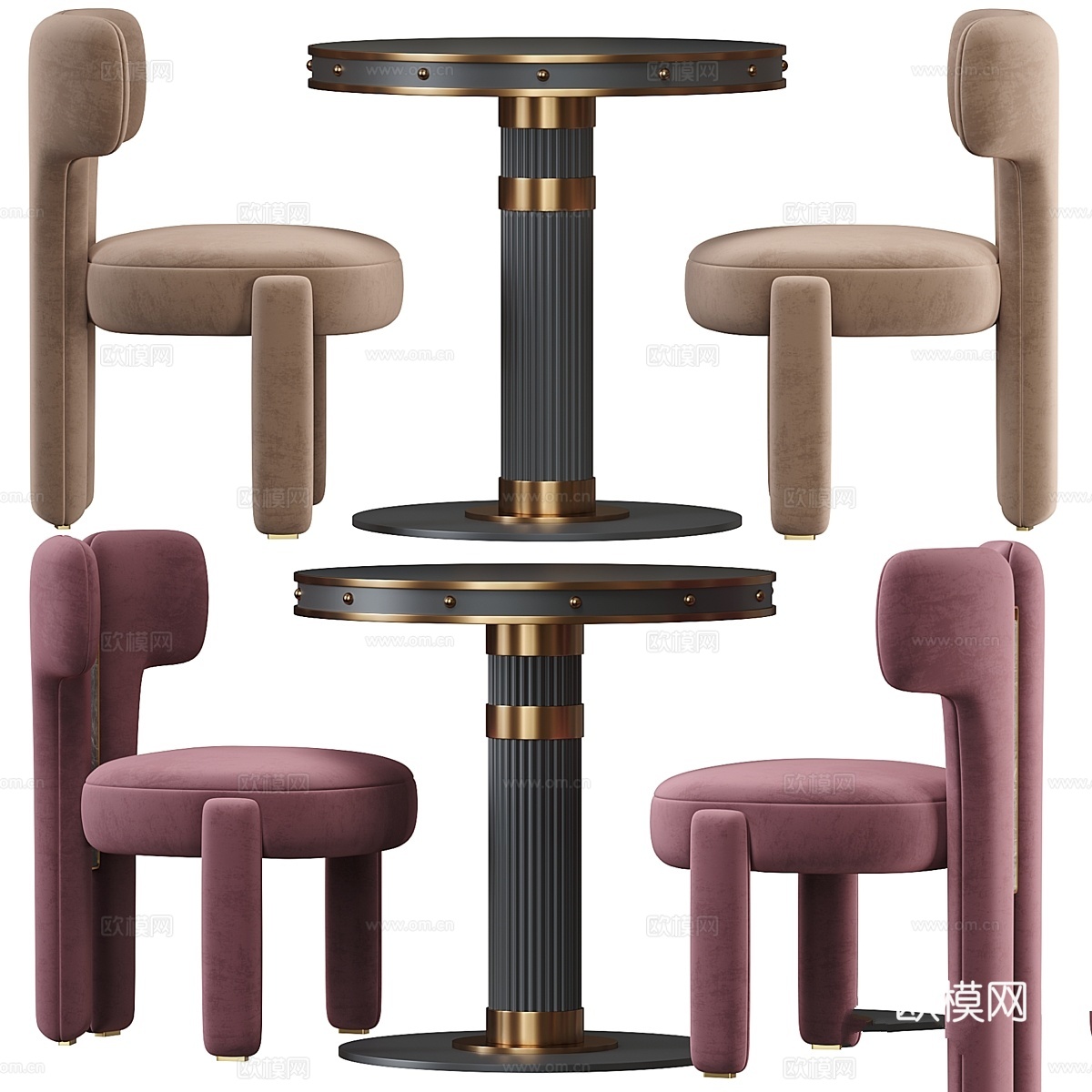 Idaho chair Willis dining tabl3d模型