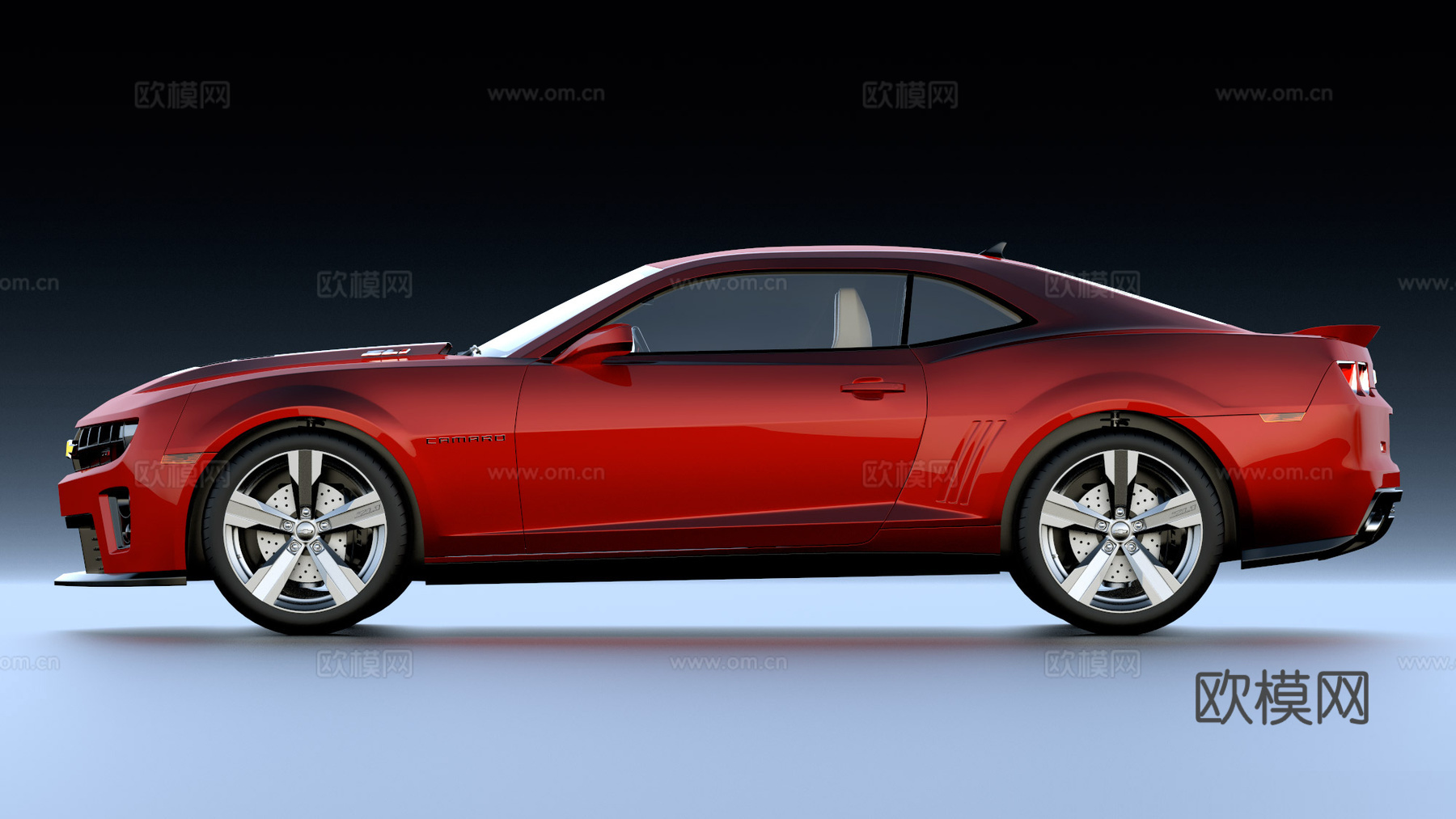 现代雪弗兰科迈罗肌肉跑车3d模型