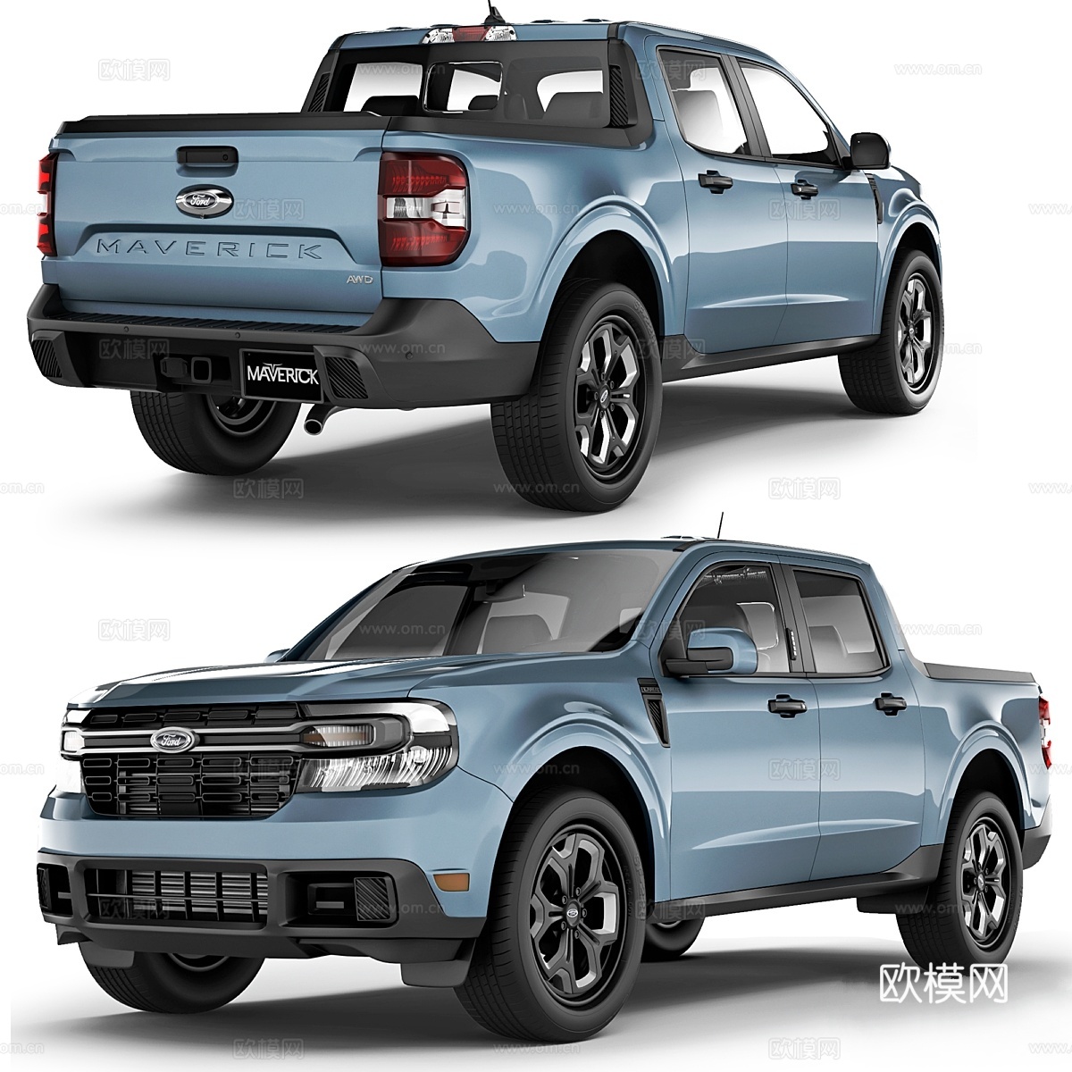 福特 Maverick Lariat 20223d模型