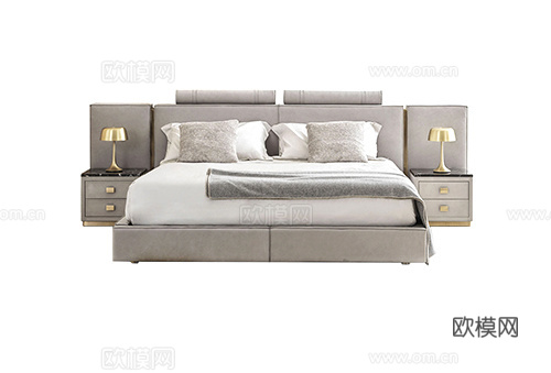 Rugiano 意式双人床3d模型下载（渲染图2）