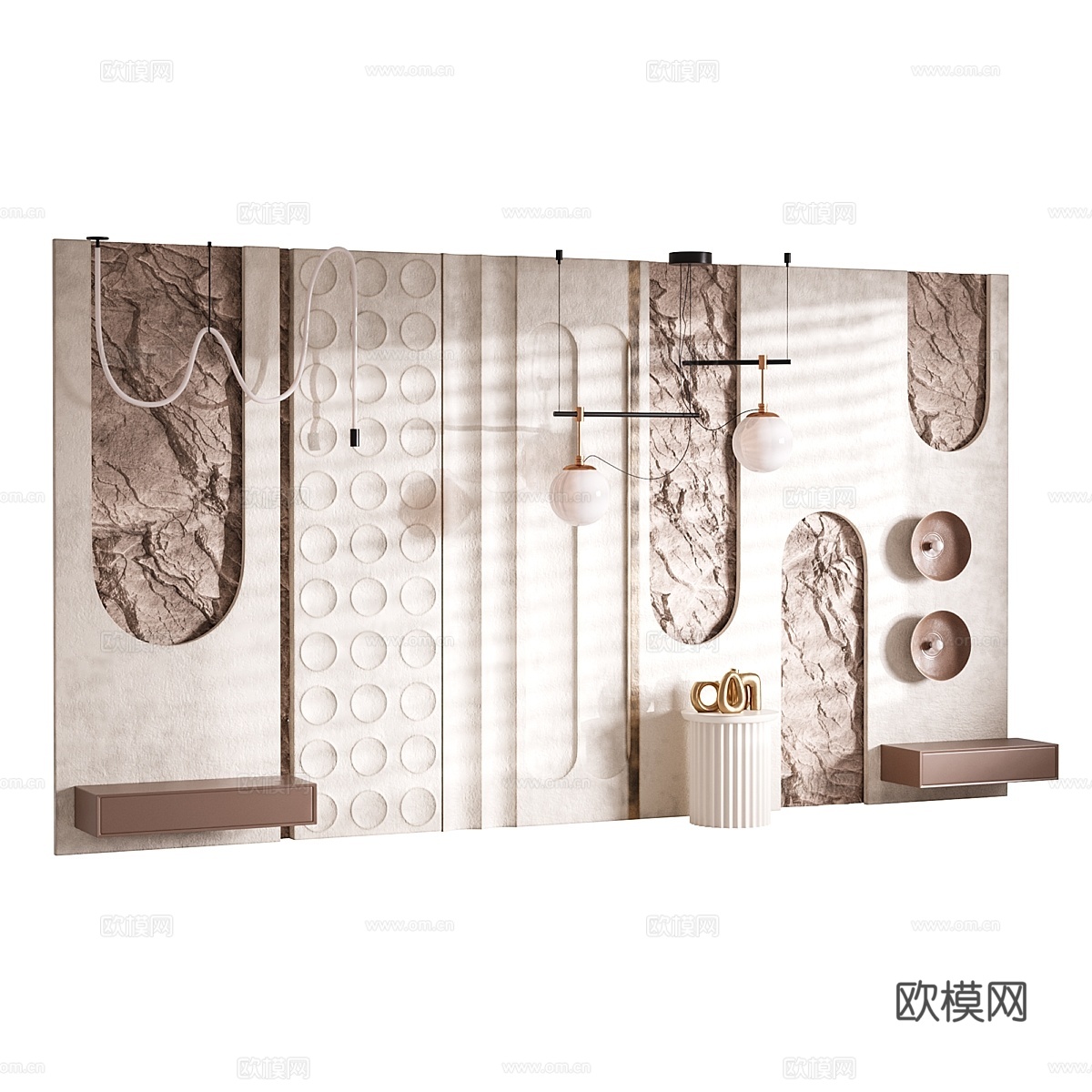 装饰墙板 613d模型