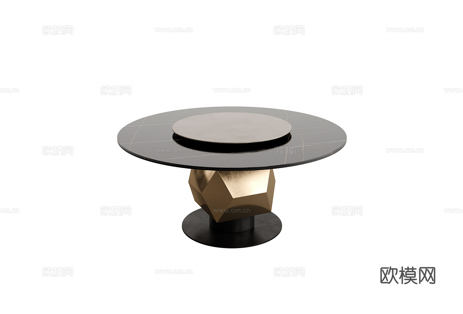 TONINO LAMBORGHINI 意式圆餐桌3d模型下载（渲染图2）