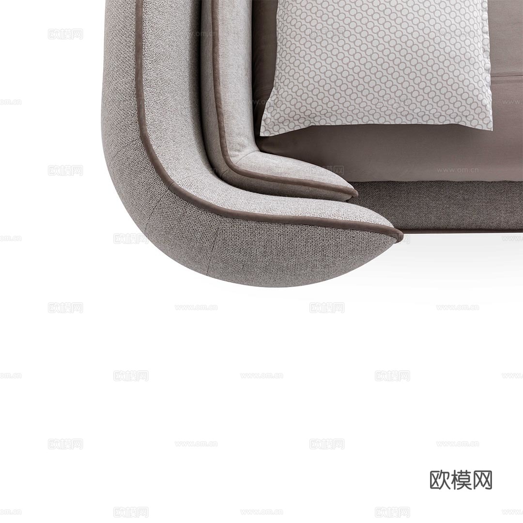 TRUSSARDI 意式双人床3d模型下载（渲染图3）