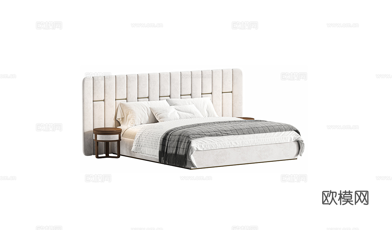 Rugiano 意式双人床3d模型下载（渲染图2）