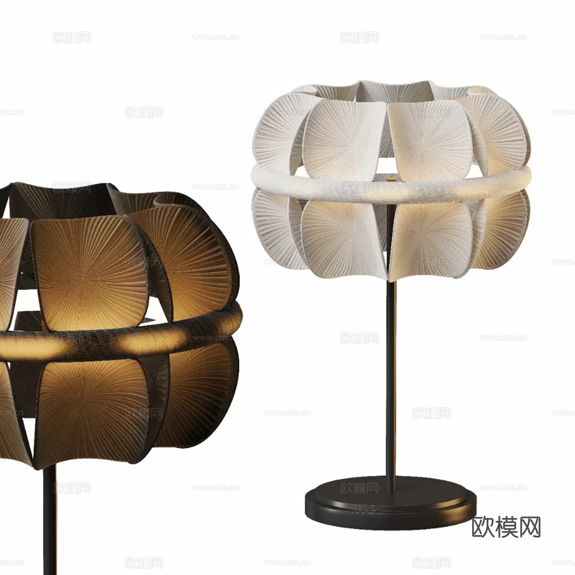 轻奢台灯su模型