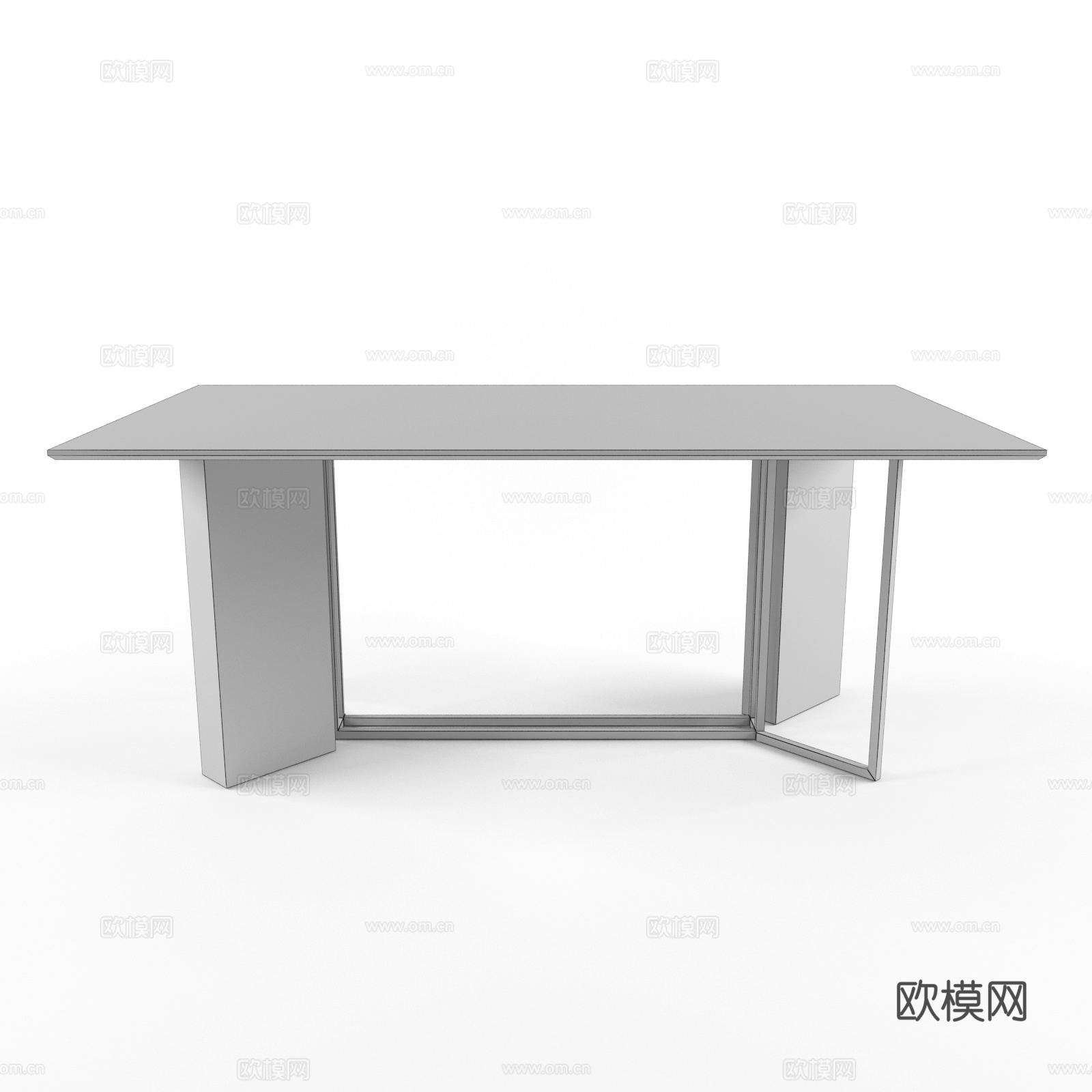 现代长桌 桌子3d模型