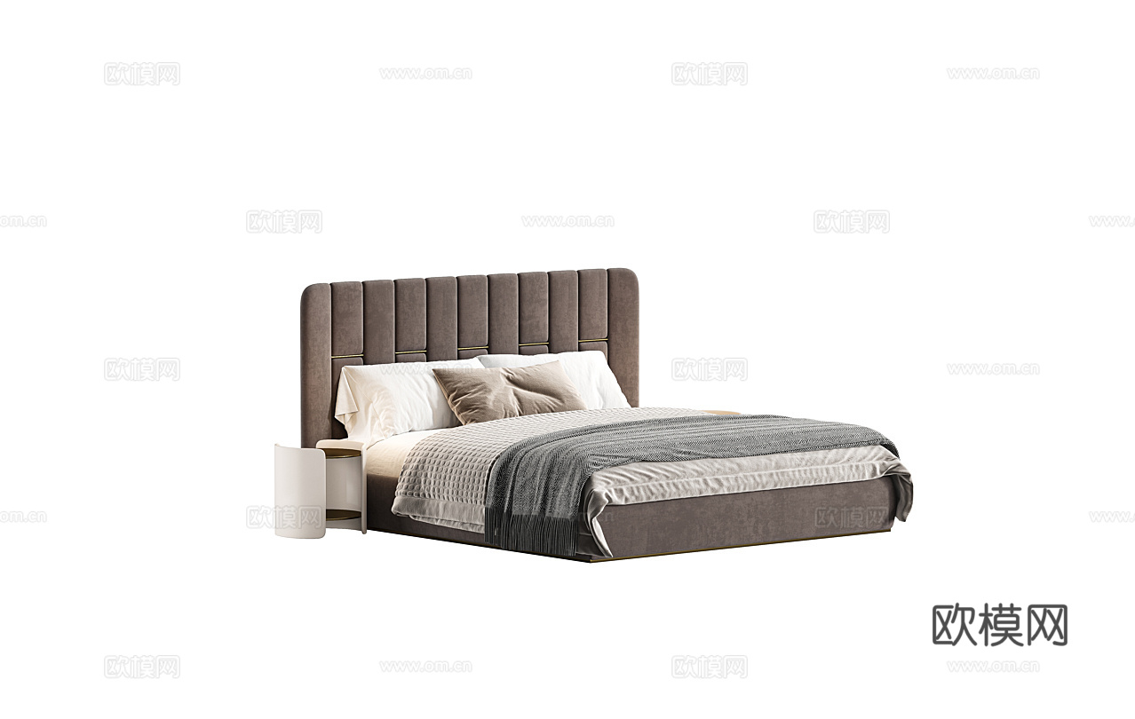 Rugiano 意式双人床3d模型下载（渲染图3）