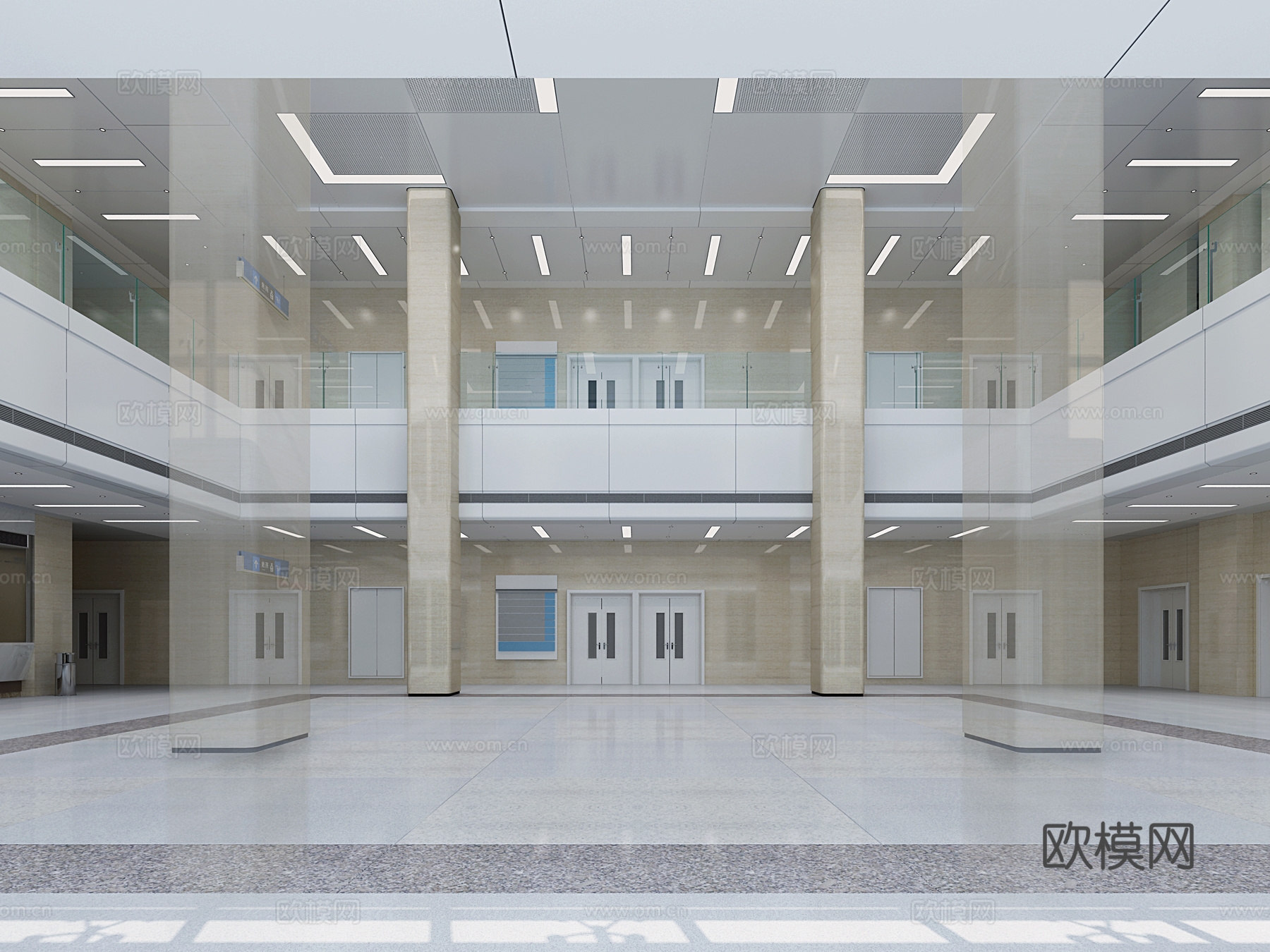 现代医院公立医院3d模型