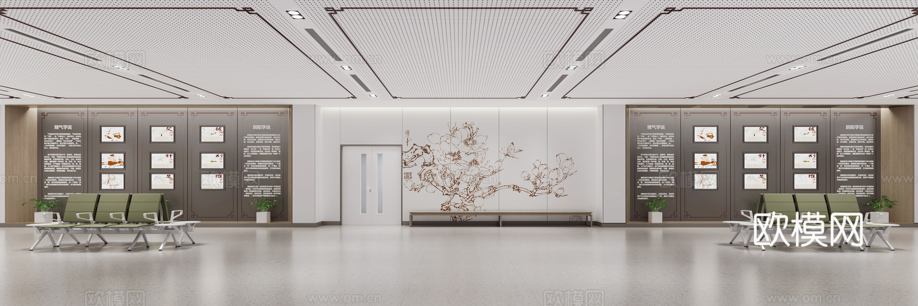 中医院展区走廊3d模型