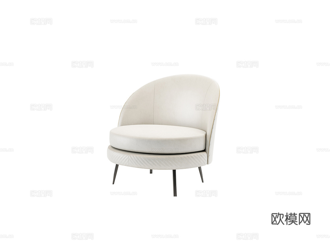 Rugiano 意式休闲椅3d模型下载（渲染图2）