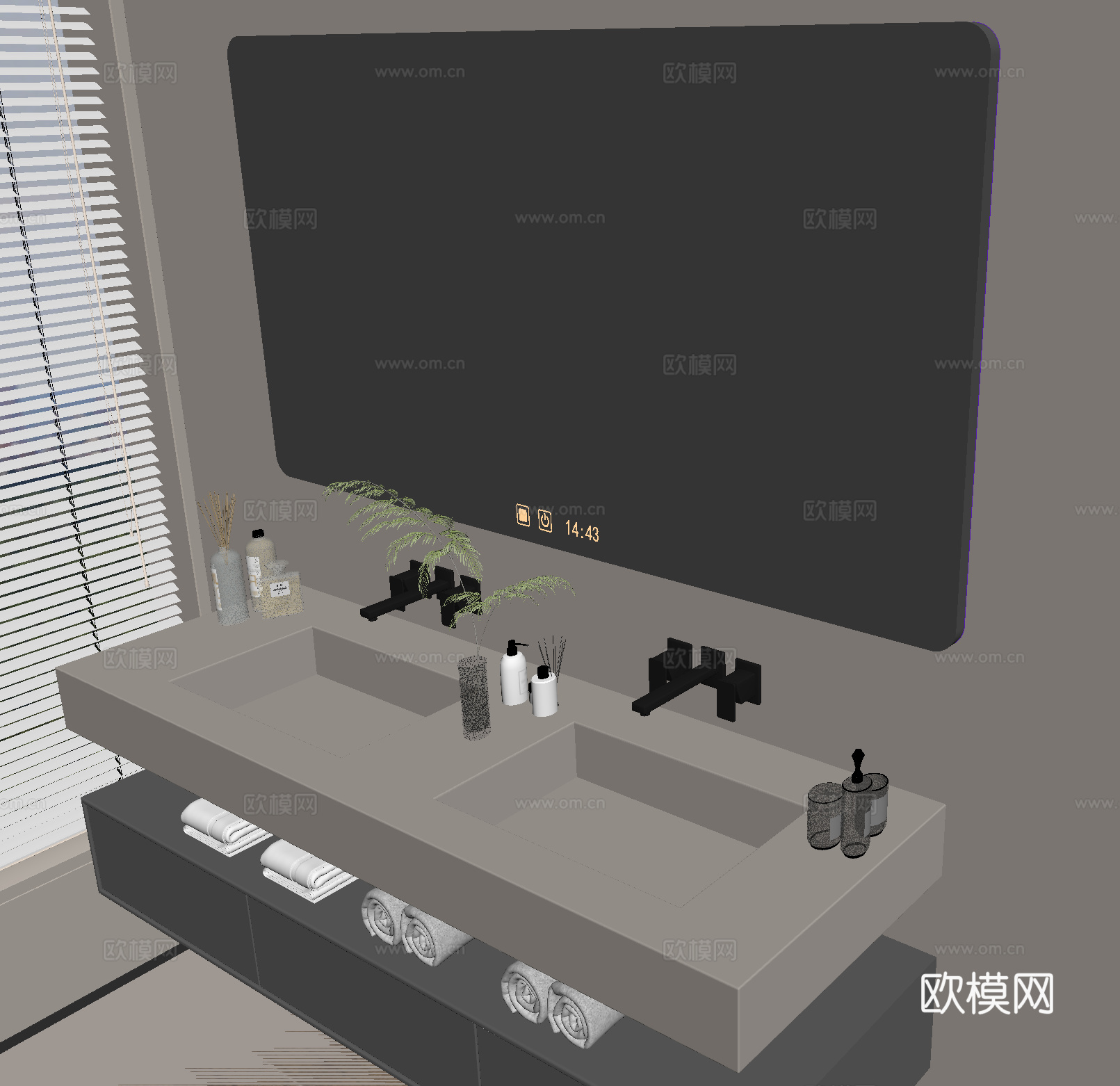 浴室柜su模型