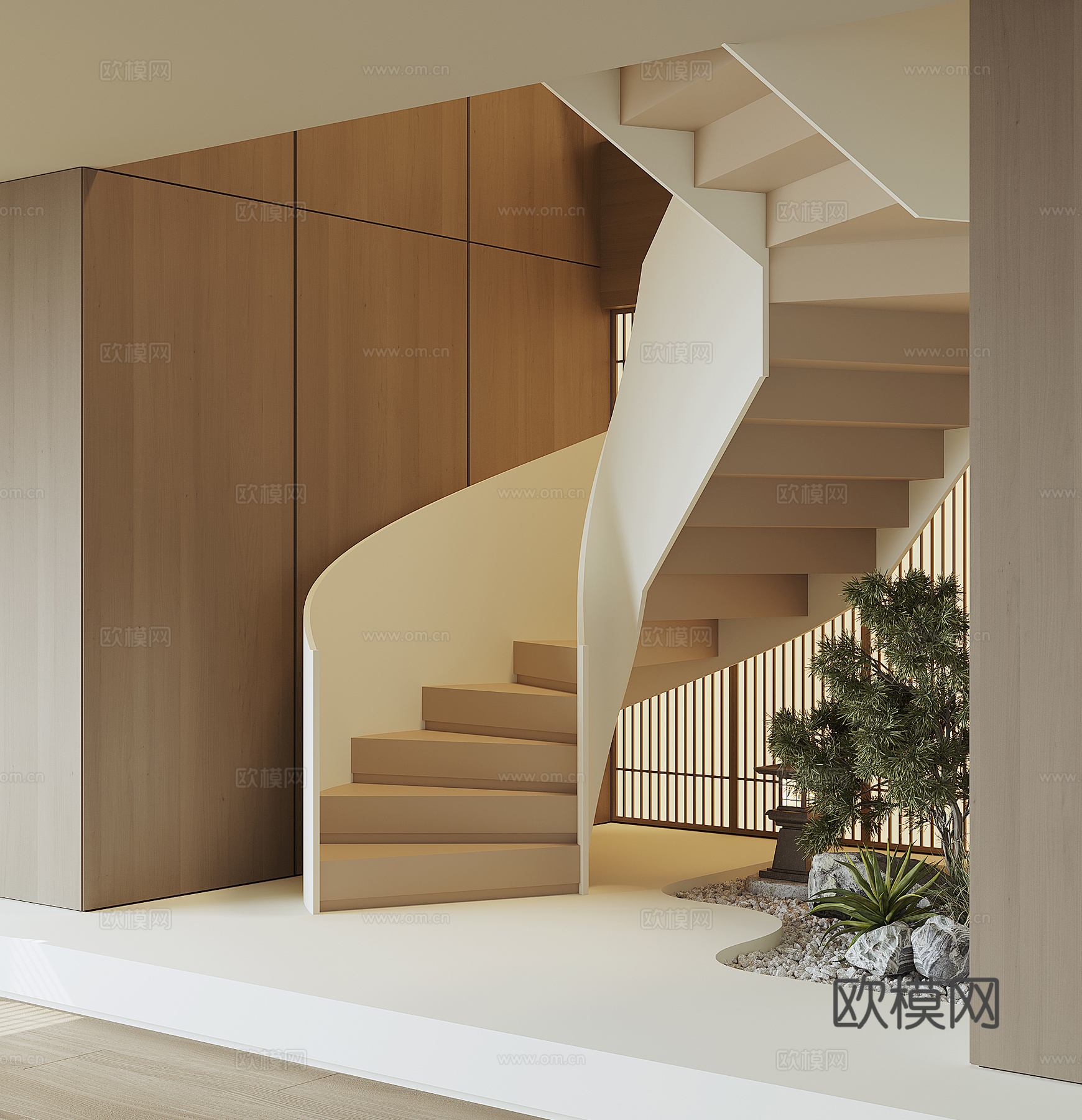现代家居楼梯3d模型下载