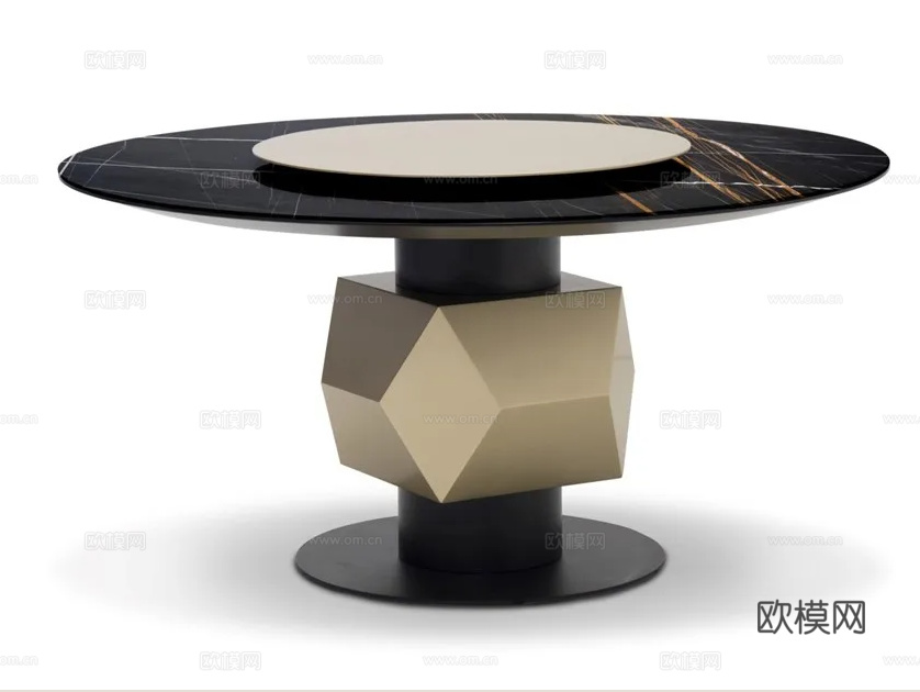 TONINO LAMBORGHINI 意式圆餐桌3d模型下载（渲染图5）