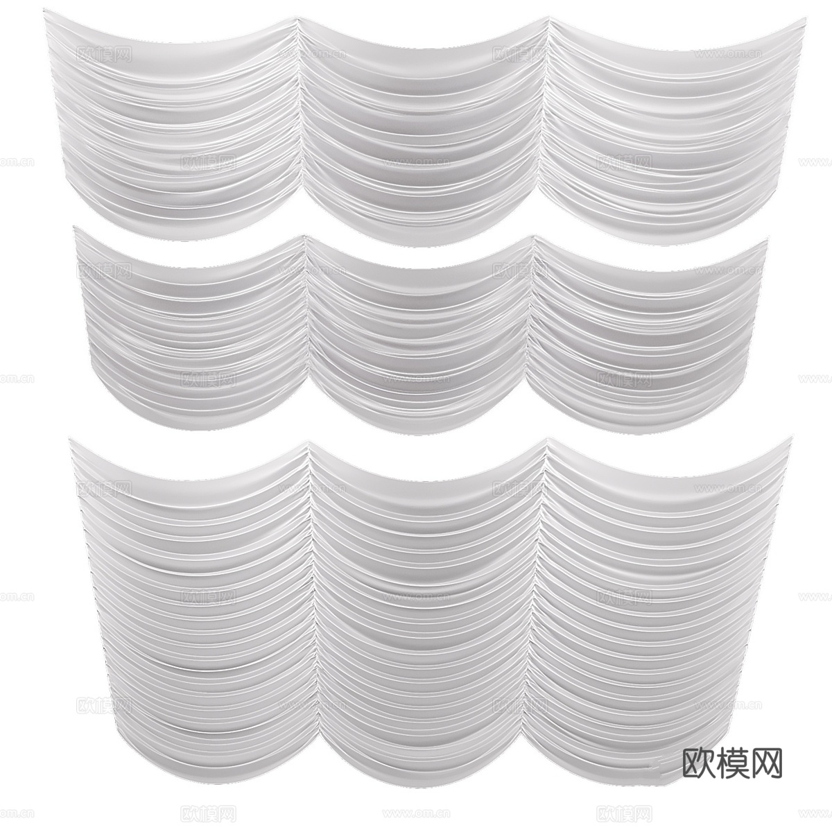 天花板上的垂褶装饰 023d模型