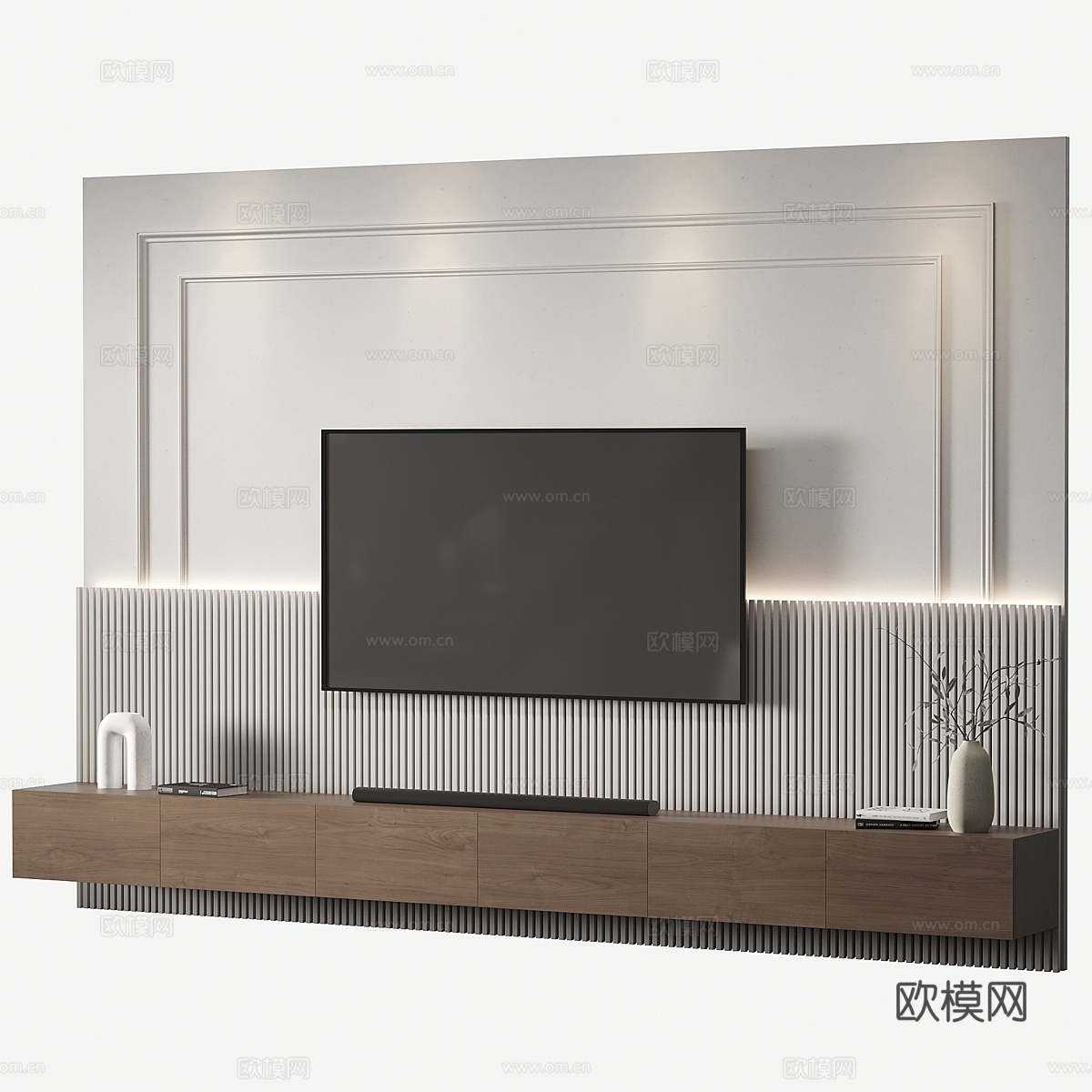 电视墙套装 0173d模型