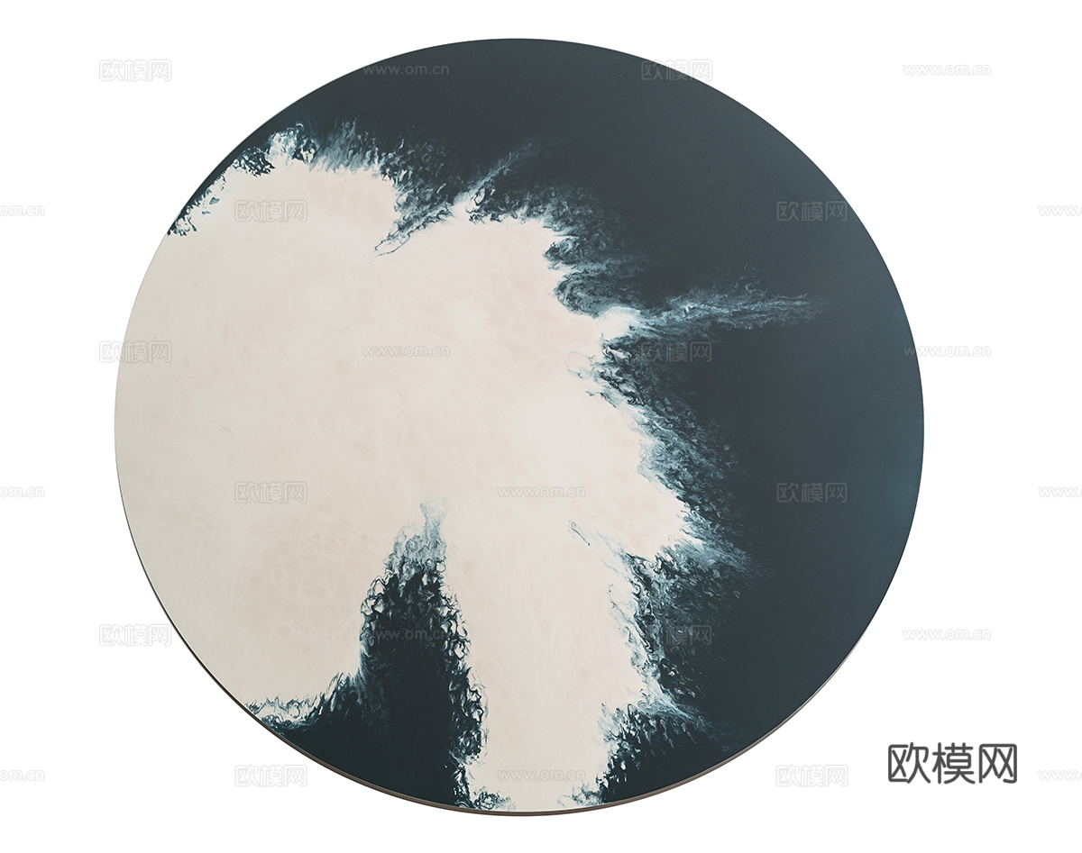 SHAKE 圆餐桌3d模型下载（渲染图2）