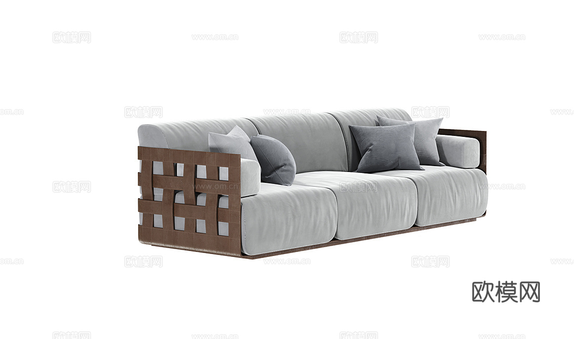 Rugiano 中古风双人沙发3d模型下载（渲染图2）