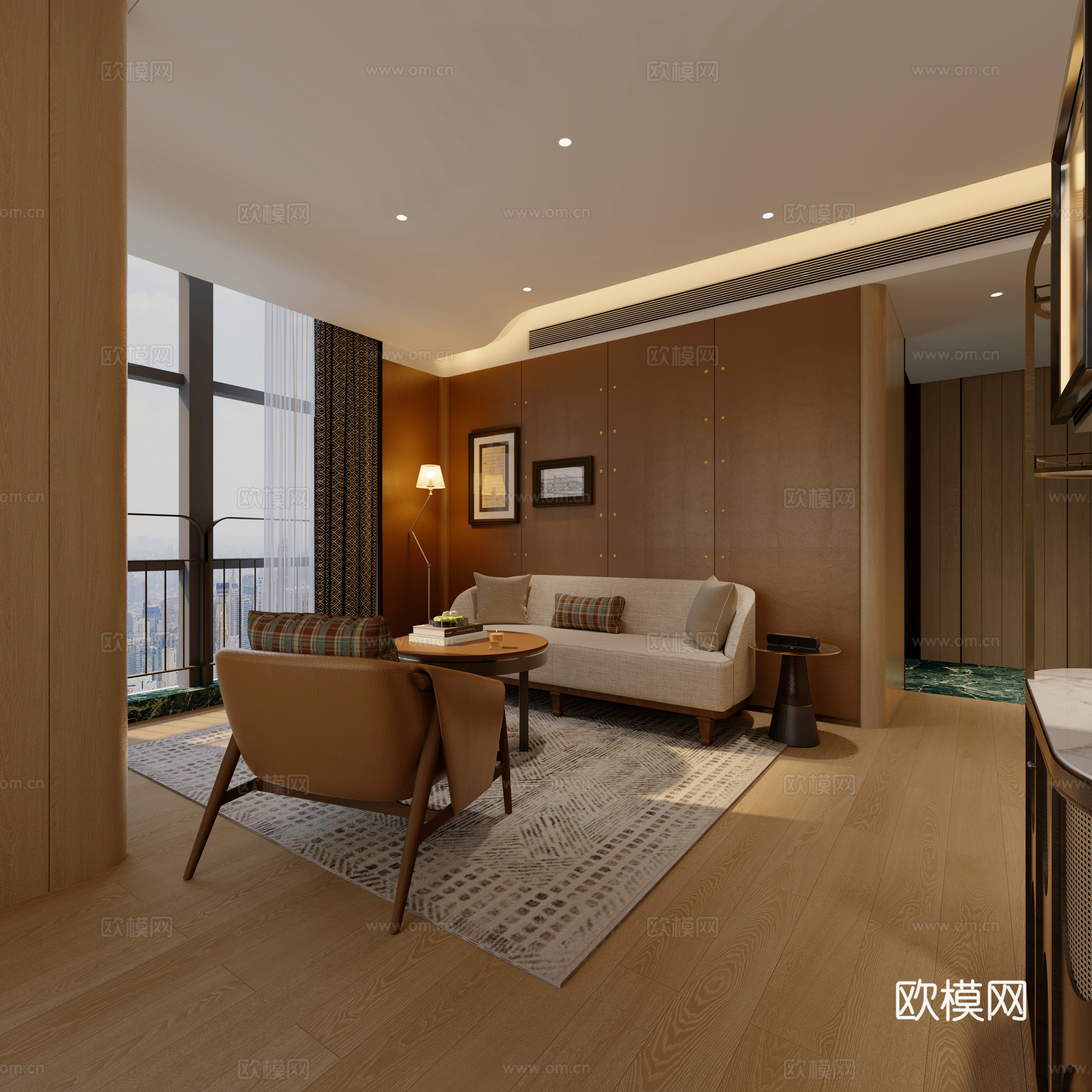 酒店套房休息区3d模型