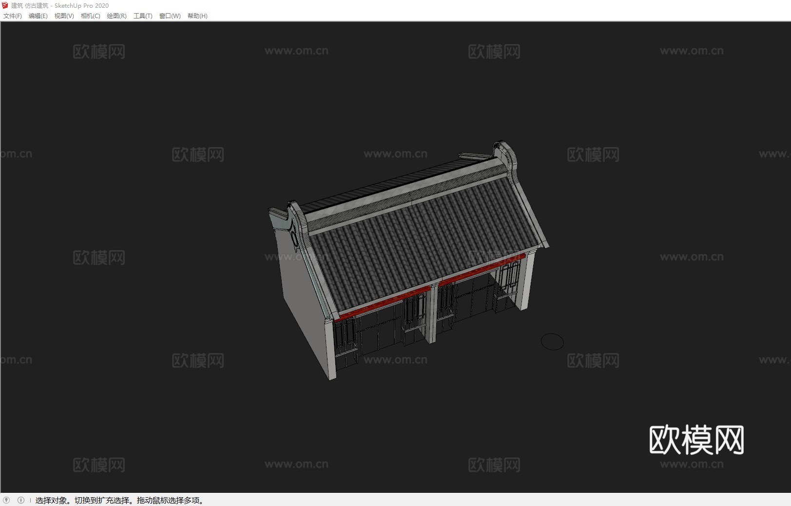 建筑 仿古建筑su模型