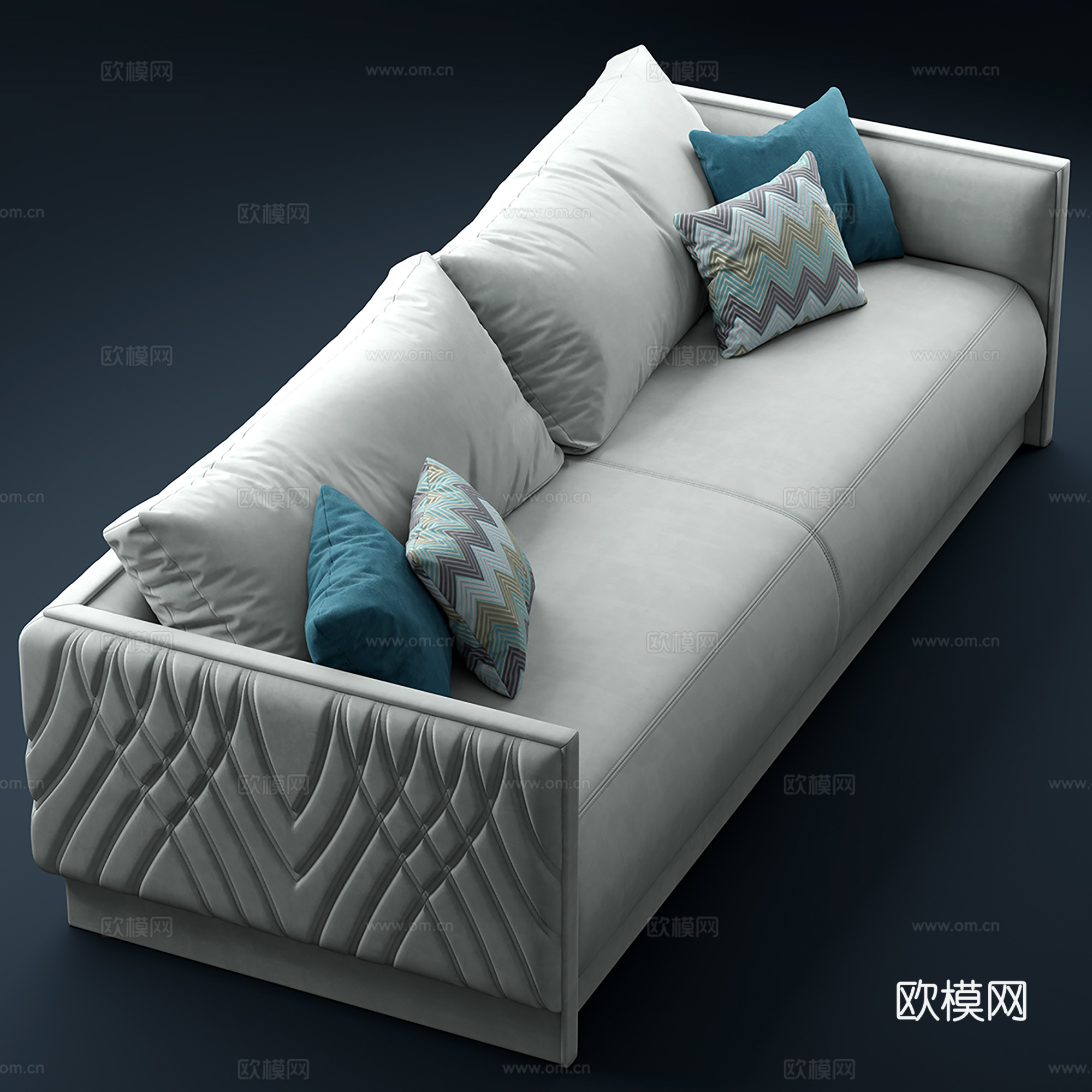 现代双人沙发组合3d模型