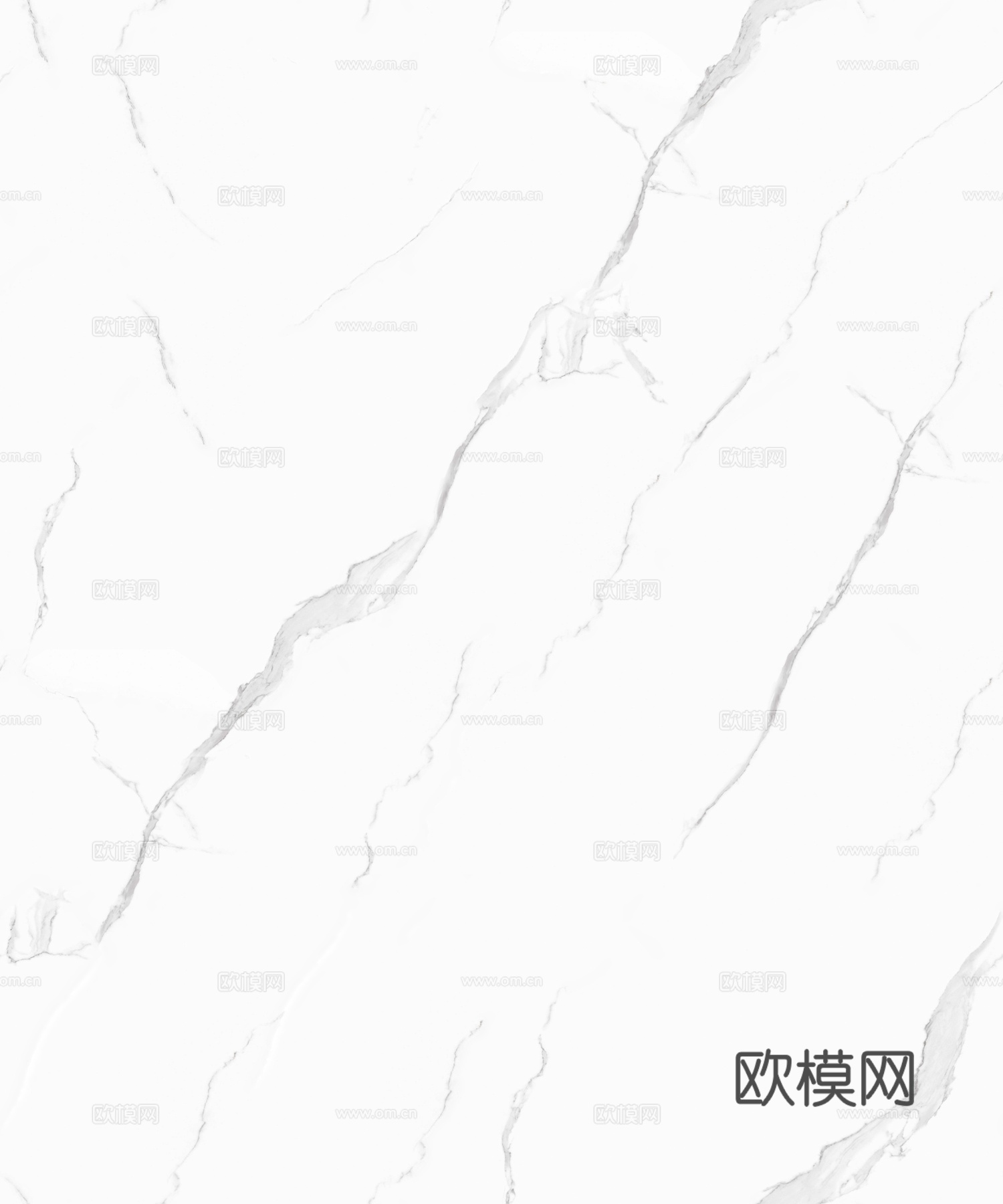 白色无缝连纹鱼肚白大理石岩板