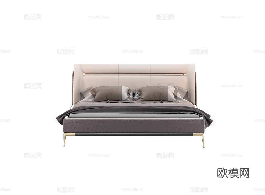 TONINO LAMBORGHINI 双人床3d模型下载（渲染图1）