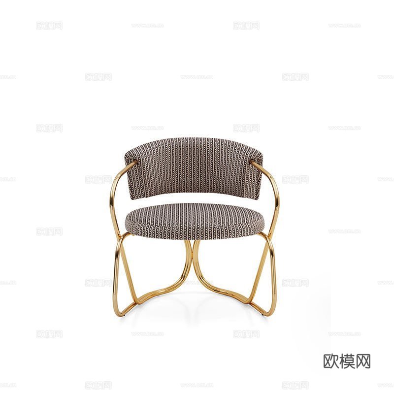 TRUSSARDI 意式餐椅3d模型下载（渲染图1）