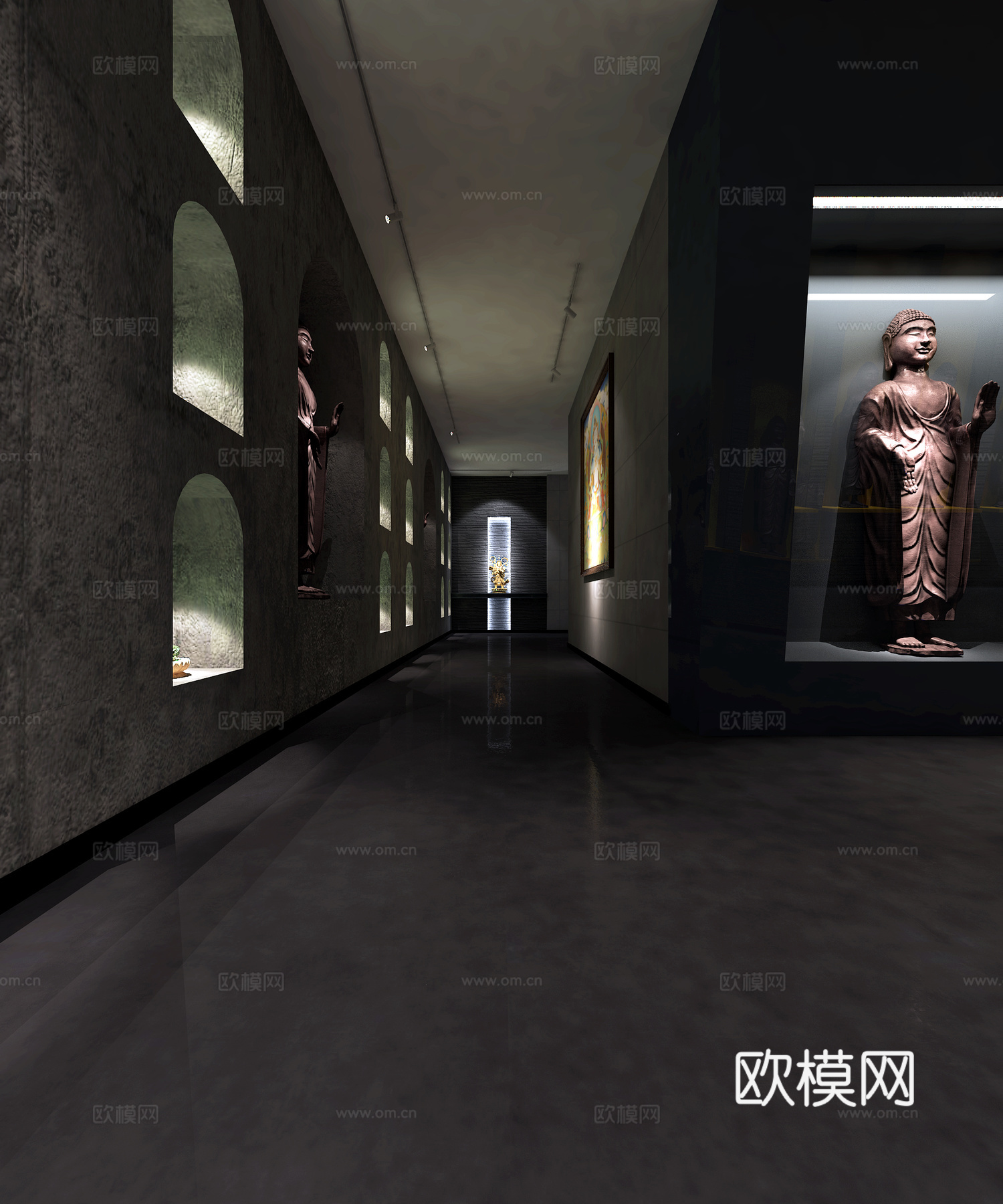 佛像博物馆方案3d模型