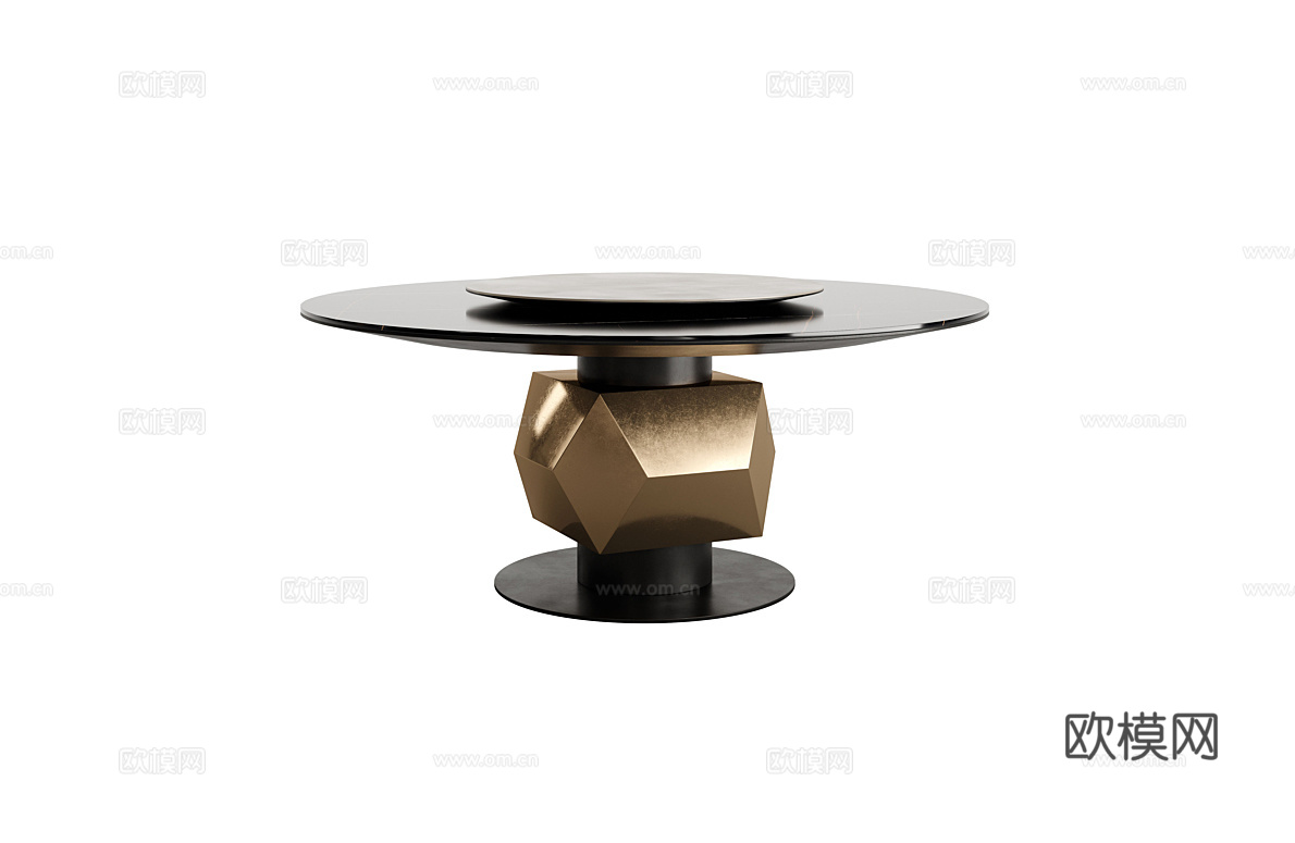 TONINO LAMBORGHINI 意式圆餐桌3d模型下载（渲染图1）