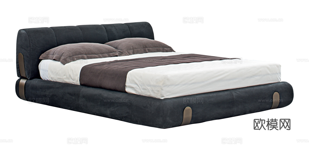SHAKE 双人床3d模型下载（渲染图2）