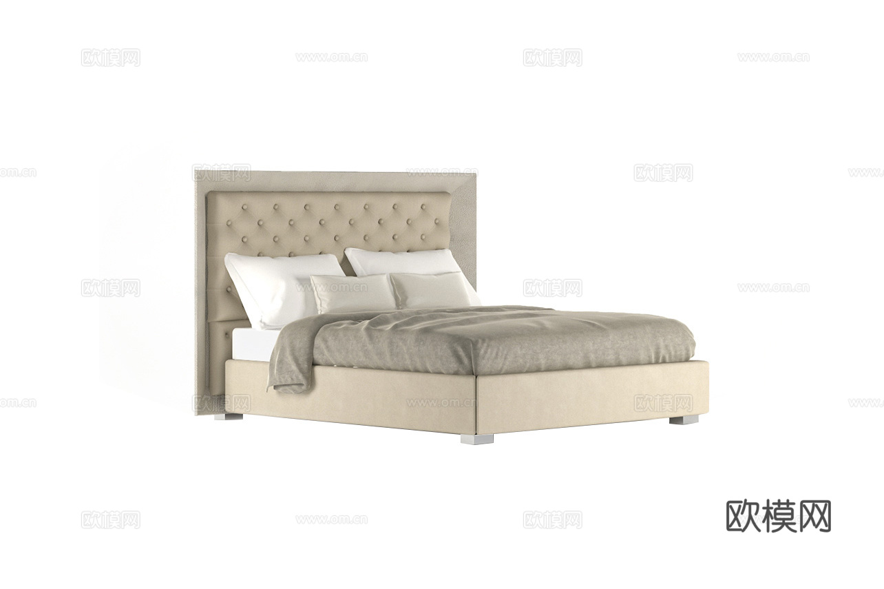 Rugiano 意式双人床3d模型下载